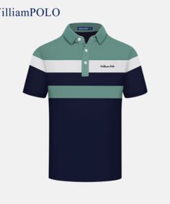 POLO shirt elastic polo shirt striped short-sleeved | 1096 - Image 13