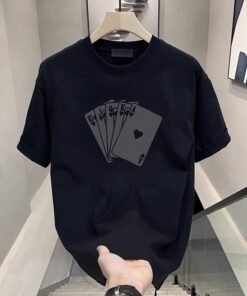 Heavy cotton short-sleeved T-shirt casual trend men | 1102 - Image 32
