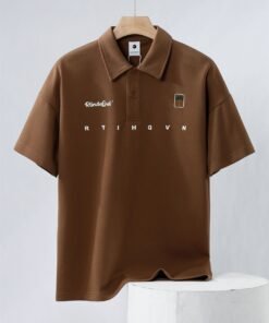 Cotton piqué lapel embroidered polo shirt | 8517 - Image 25