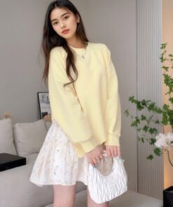 Sweatshirt Fake Two Pieces Casual Loose Sweatshirt Dress Women | 8013 - Image 5