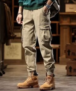 American retro overalls for men Spring and autumn trendy brand slim-fitting pants | 1124 - Image 11