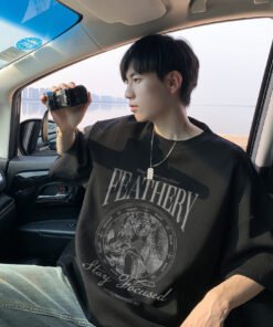 men's summer fashion brand trend loose plus size couple versatile half-sleeved shirt | 8502 - Image 6