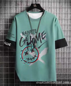 Summer Student Casual Suit Men's Thin Trendy Short Sleeve T-Shirt  | 1105 - Image 85