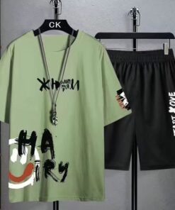short sleeve t-shirt plus size shorts sports outdoor two-piece set | 1107 - Image 26