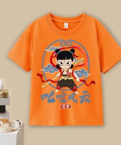 Nezha children's middle and large children's round neck boys' tops, loose tide | 8503 - Image 15
