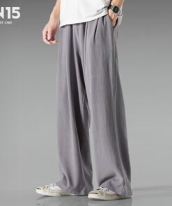 men's versatile trousers loose and comfortable casual pants cotton and linen pants | 1123 - Image 14