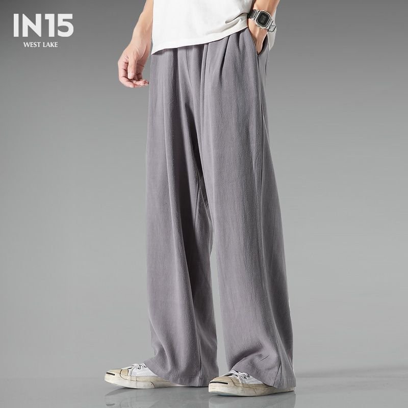 men's versatile trousers loose and comfortable casual pants cotton and linen pants | 1123 - Image 20