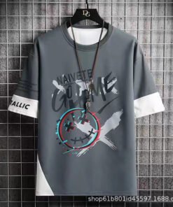Summer Student Casual Suit Men's Thin Trendy Short Sleeve T-Shirt  | 1105 - Image 77