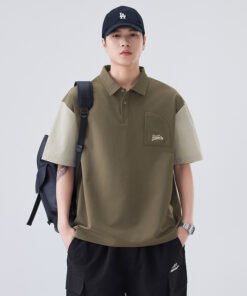 Polo Shirt Japanese Retro Fake Pocket | 8516 - Image 15