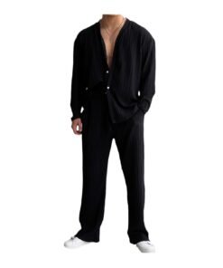 shirt long sleeve trousers cool men's summer outer | 1122 - Image 5