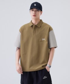 Polo Shirt Japanese Retro Fake Pocket | 8516 - Image 22