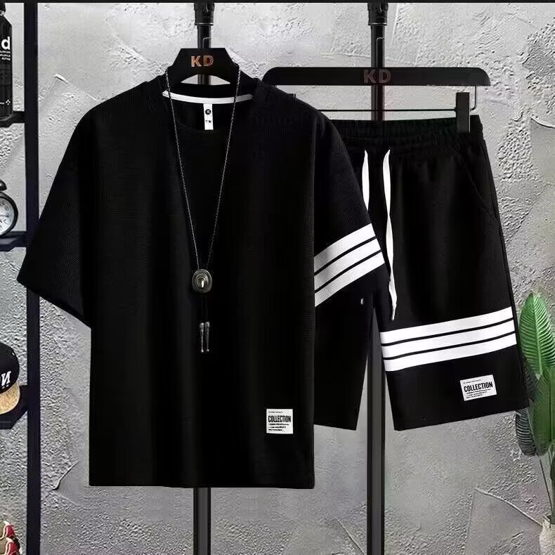 Heavyweight waffle casual suit men's summer fashion | 1142 - Image 9