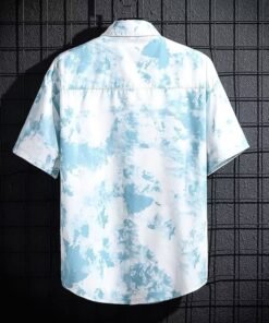ice silk breathable summer Korean style trendy high-end printed shirt | 1176 - Image 4