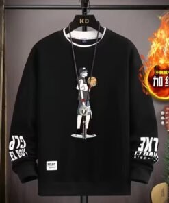 Round neck sweatshirt for men plus velvet and thickened | 1160 - Image 55