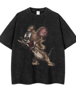 Short-sleeved Gothic print short-sleeved T-shirt high street ins loose washed | 1162 - Image 10