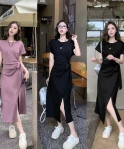 women's design strappy short-sleeved dress | 1155 - Image 11