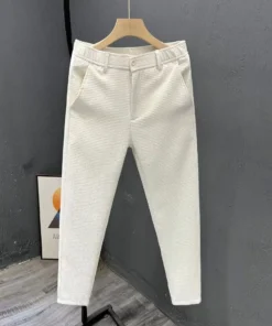 men's casual pants summer fashion slim straight trousers | 1164 - Image 4