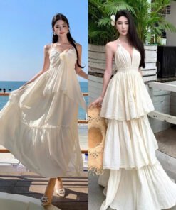 Alternative view of French temperament chiffon slip dress | 1139
