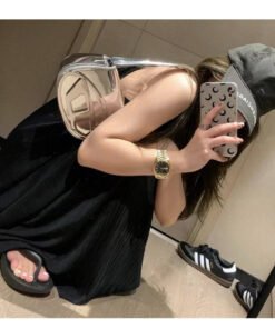 Loose Pleated Slip Skirt High-grade dress | 1144 - Image 7