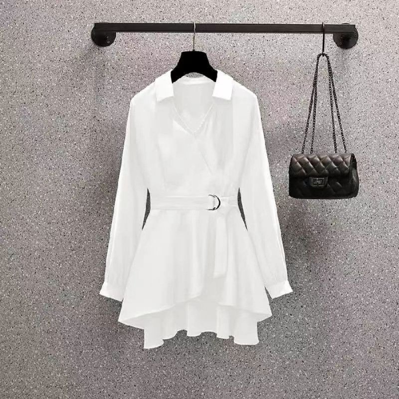 "Western Style Slimming Shirt with Tight Waist for Women" | 1180 - Image 12
