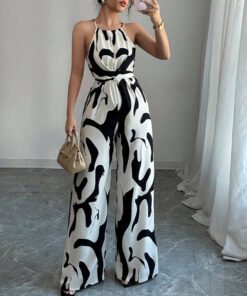 zebra print suspender jumpsuit | 1147 - Image 6