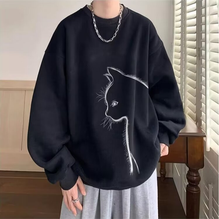 American casual loose long-sleeved pullover bottoming shirt | 1159 - Image 70