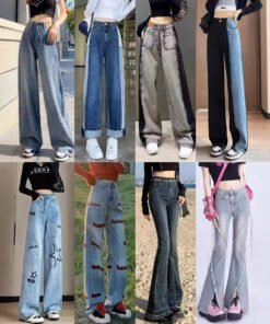 Loose Wide-legged Cowgirl Straight Leg Pants Women's Korean Version | 1151 - Image 6