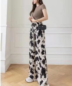 women's summer thin printing straight-tube mopping casual pants | 1170 - Image 11