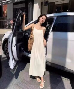 Loose Pleated Slip Skirt High-grade dress | 1144 - Image 3