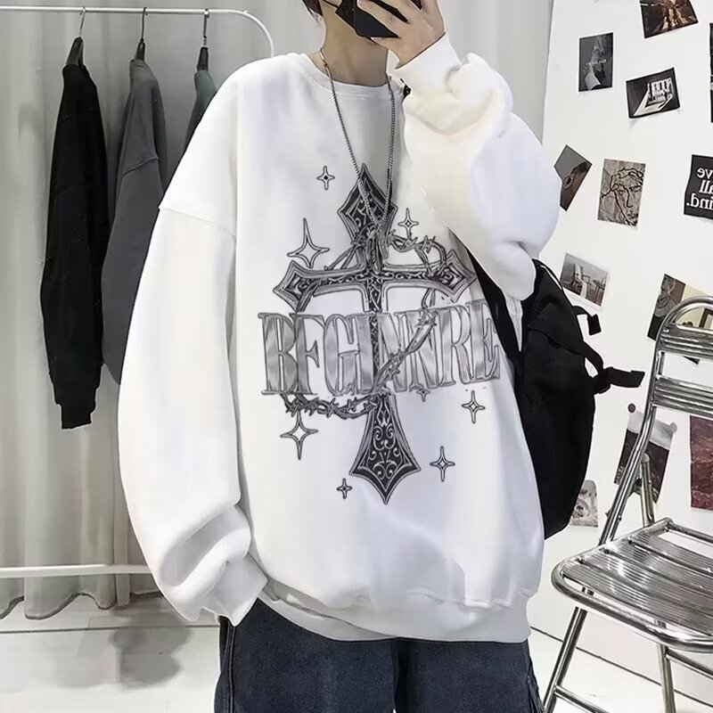 American casual loose long-sleeved pullover bottoming shirt | 1159 - Image 4