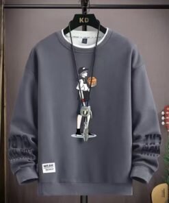 Round neck sweatshirt for men plus velvet and thickened | 1160 - Image 32