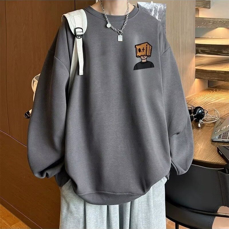 American casual loose long-sleeved pullover bottoming shirt | 1159 - Image 48
