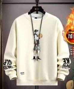 Alternative view of Round neck sweatshirt for men plus velvet and thickened | 1160