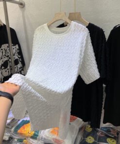 Short Sleeve Loose Large Slim Mid Length Shirt Women | 1174 - Image 3