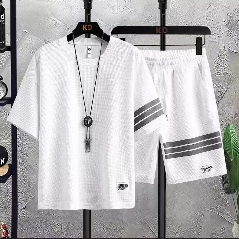 Heavyweight waffle casual suit men's summer fashion | 1142 - Image 17