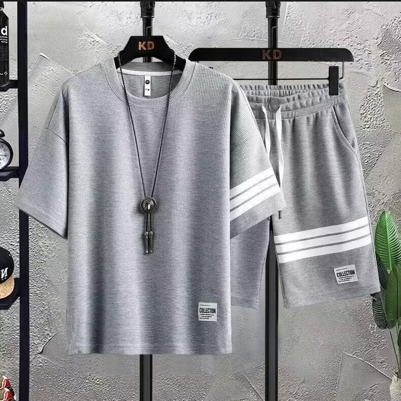 Heavyweight waffle casual suit men's summer fashion | 1142 - Image 24