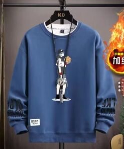 Round neck sweatshirt for men plus velvet and thickened | 1160 - Image 45
