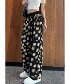 women's summer thin printing straight-tube mopping casual pants | 1170 - Image 10