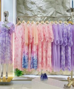 French Mulberry Silk Printed dress | 1148 - Image 5