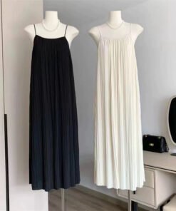Loose Pleated Slip Skirt High-grade dress | 1144 - Image 8