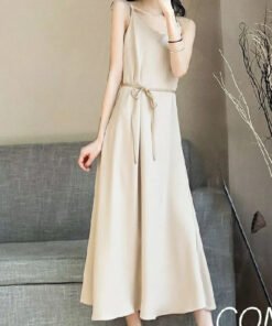 slim suspender skirt new summer fat MM round neck sleeveless dress | 1185 - Image 16