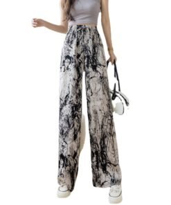 women's summer thin printing straight-tube mopping casual pants | 1170 - Image 5
