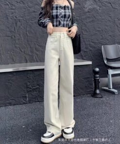 Loose Wide-legged Cowgirl Straight Leg Pants Women's Korean Version | 1151 - Image 3