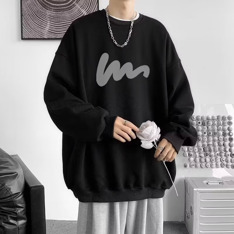 American casual loose long-sleeved pullover bottoming shirt | 1159 - Image 7