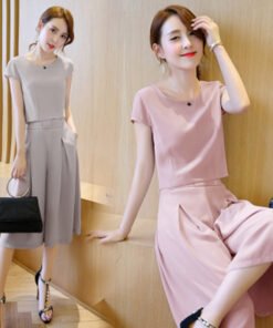 ethnic style loose fashion cropped wide leg pants two-piece set  | 1201 - Image 20