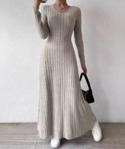 round neck solid color vest sleeveless halter dress | 1208 - Image 7