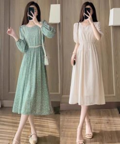 Alternative view of Japanese floral dress women's high-end sense | 1213
