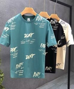 men's short sleeve summer thin letter print half-sleeved T-shirt | 1199