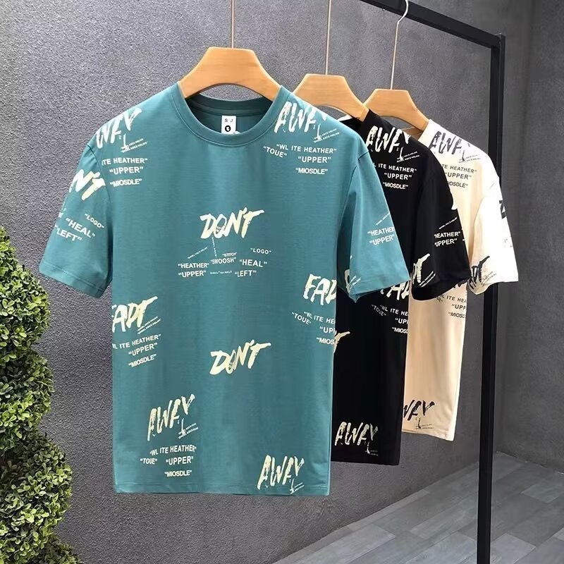 men's short sleeve summer thin letter print half-sleeved T-shirt | 1199
