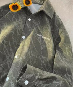 American retro corduroy shirt for men  | 1210 - Image 11